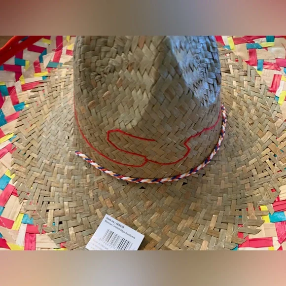 Mexican Straw Colored Edge Sombrero| NWT - Picture 4 of 7